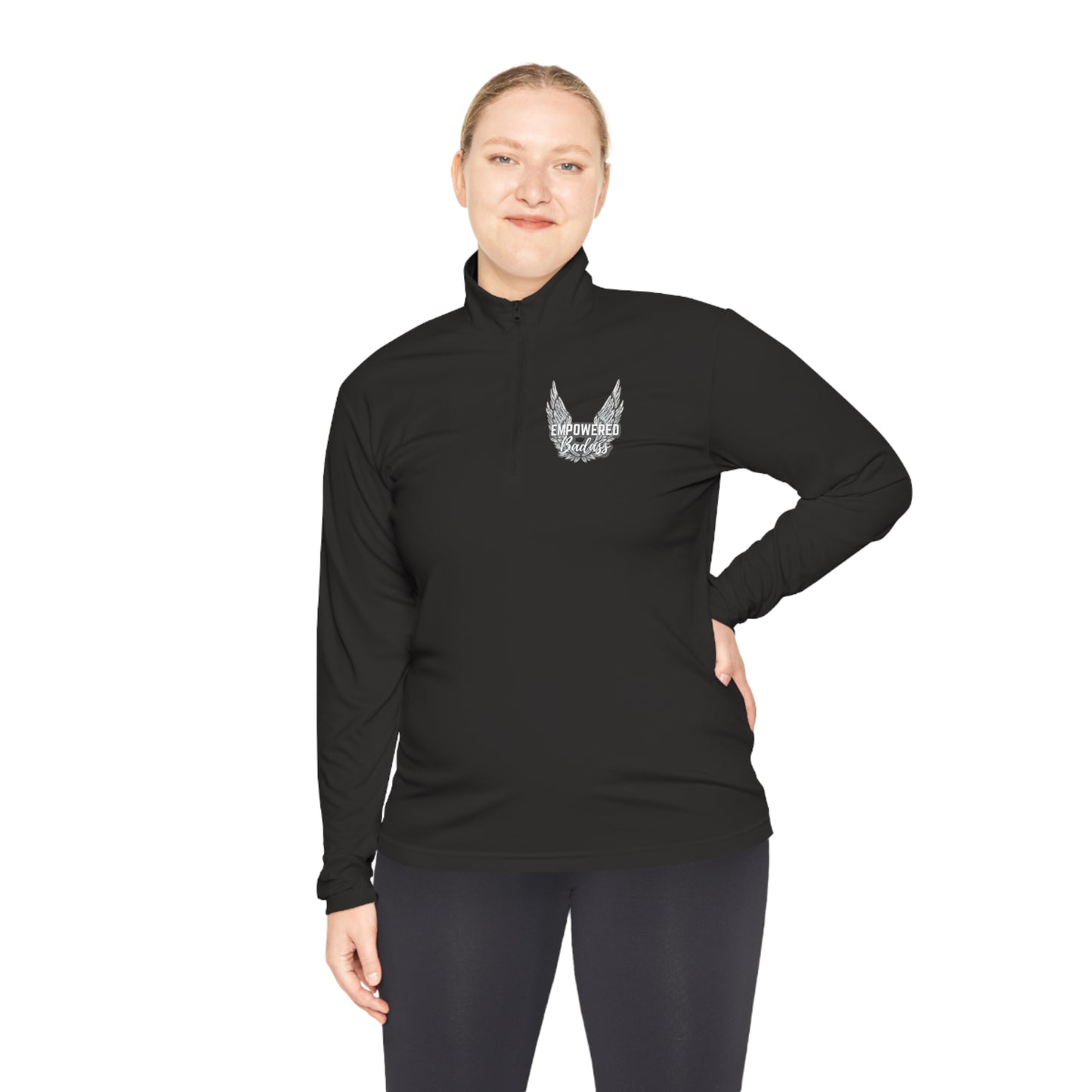 Empowered Badass Double Sided Unisex Quarter-Zip Pullover