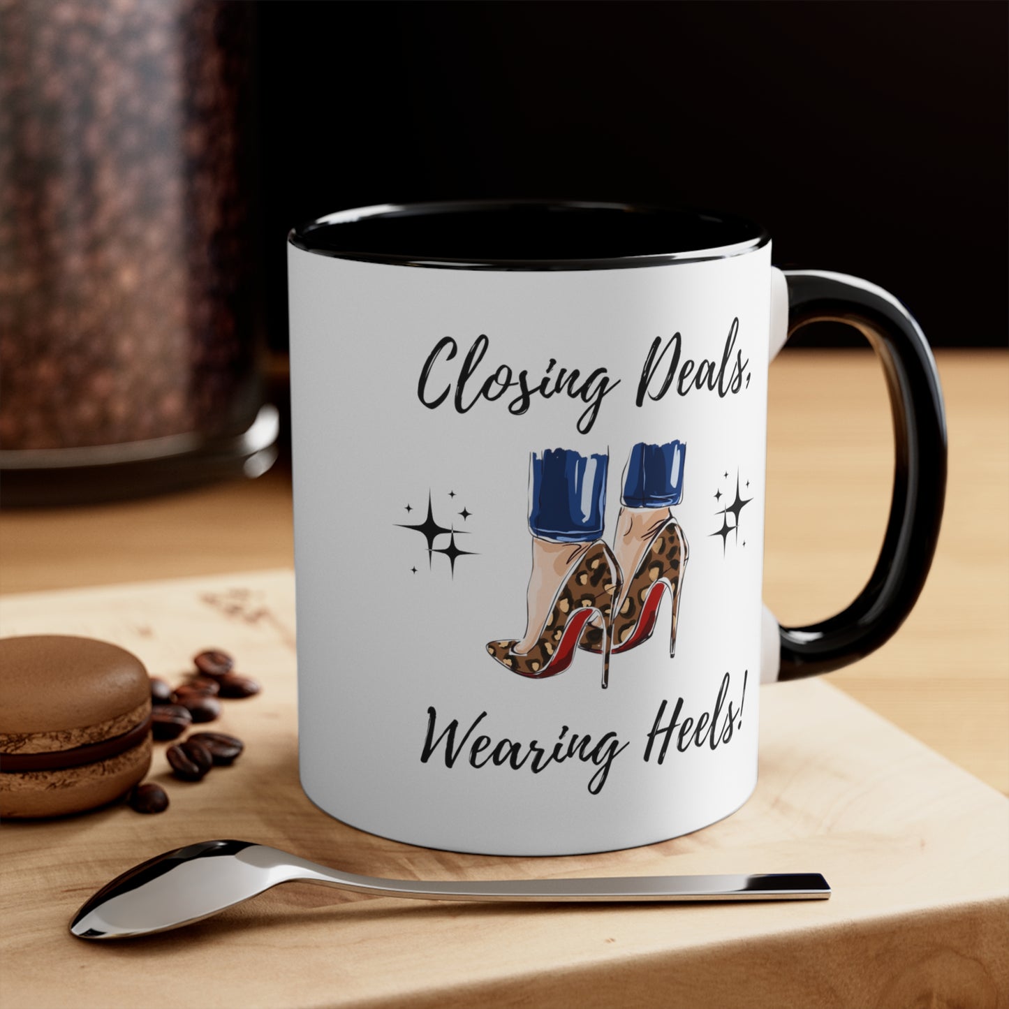 Closing Deals, Wearing Heels Accent Coffee Mug, 11oz