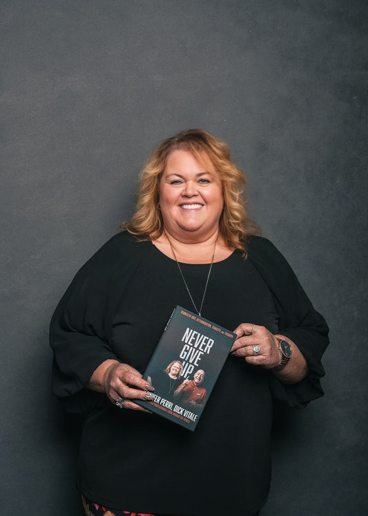 'Never Give Up' Hardcover Book-by Jennifer Perri *Signed Copy*