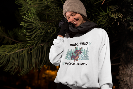 Daschund Through the Snow Unisex Heavy Blend™ Crewneck Sweatshirt