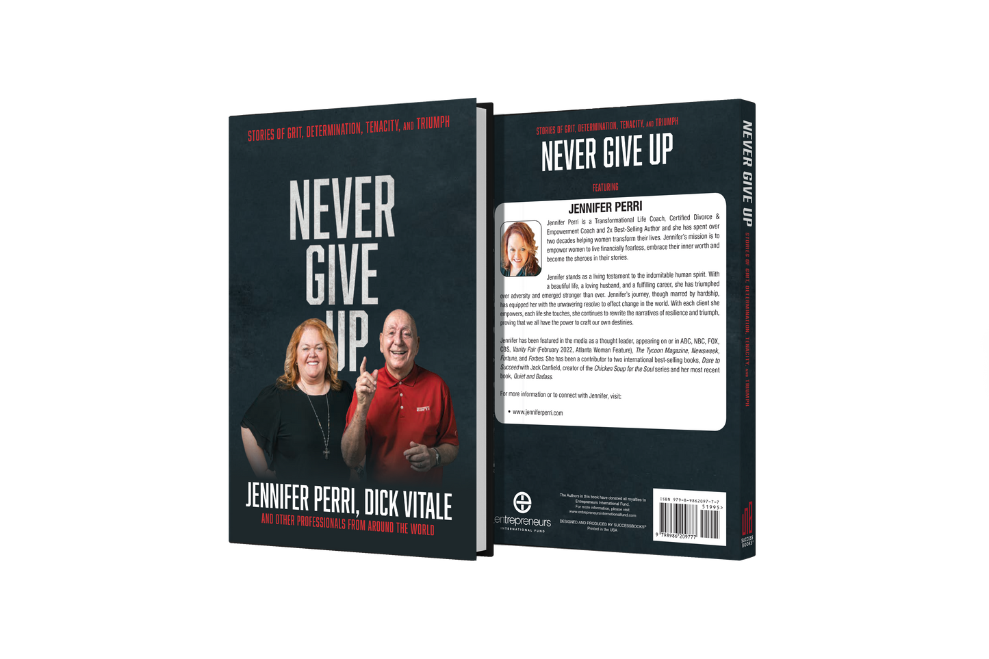 'Never Give Up' Hardcover Book-by Jennifer Perri *Signed Copy*