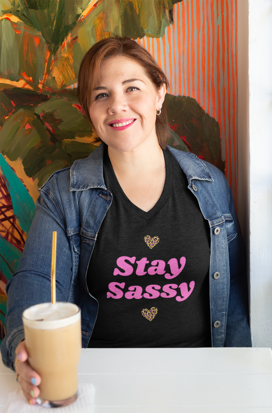 Stay Sassy Women's Curvy Vintage Sport T-Shirt