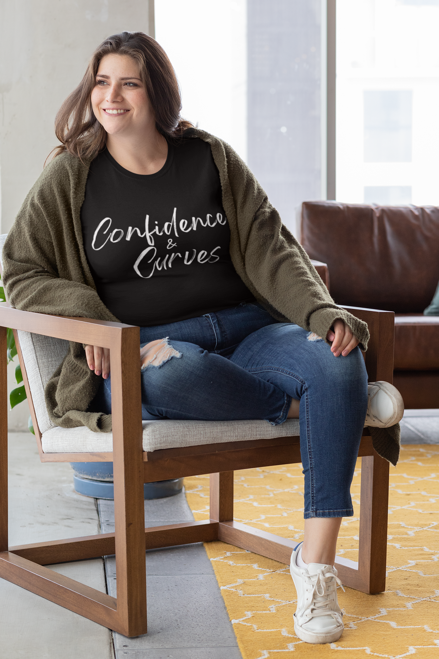 Confidence & Curves- Curvy Queen Collection Unisex Heavy Blend™ Crewneck Sweatshirt
