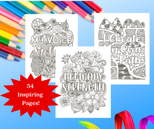 Confidence Affirmations Coloring Book