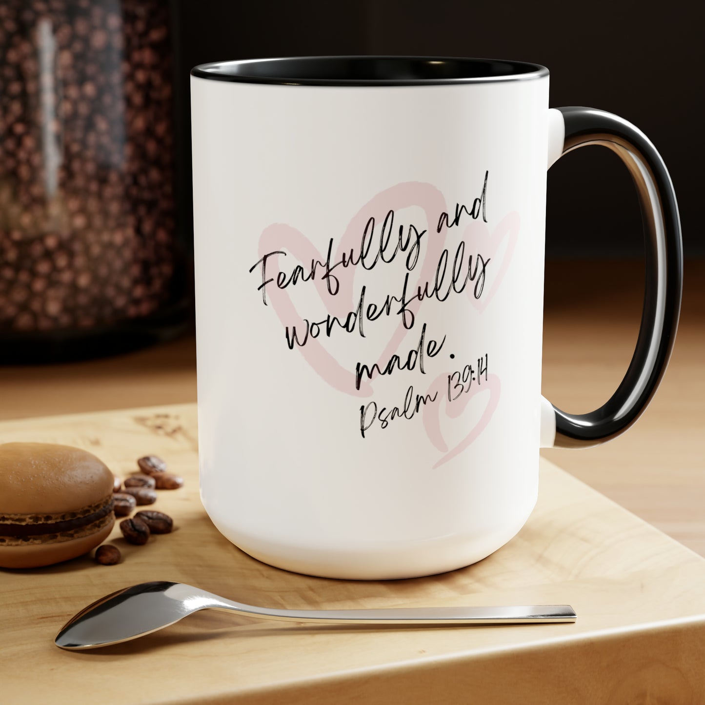 Fearfully and Wonderfully Made Two-Tone Coffee Mugs, 15oz