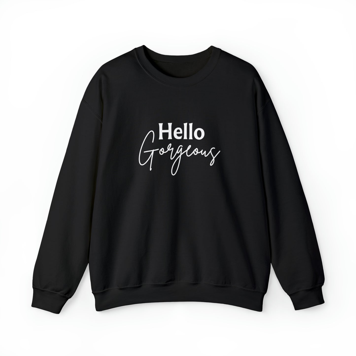 Hello Gorgeous-Curvy Queen Collection Unisex Heavy Blend™ Crewneck Sweatshirt