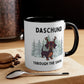 Daschund Through the Snow Accent Coffee Mug, 11oz