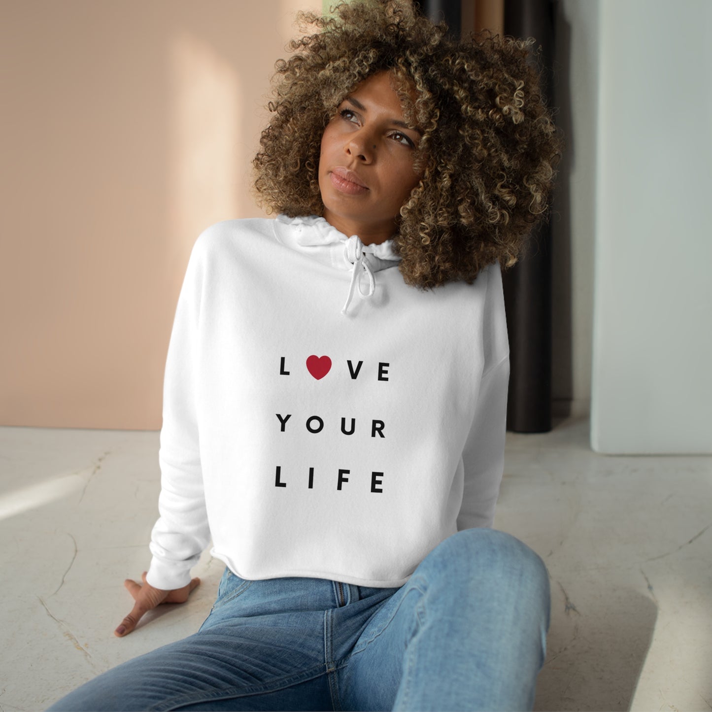 Love Your Life Cropped Hoodie