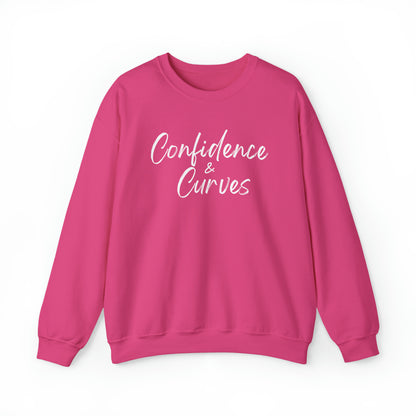 Confidence & Curves- Curvy Queen Collection Unisex Heavy Blend™ Crewneck Sweatshirt