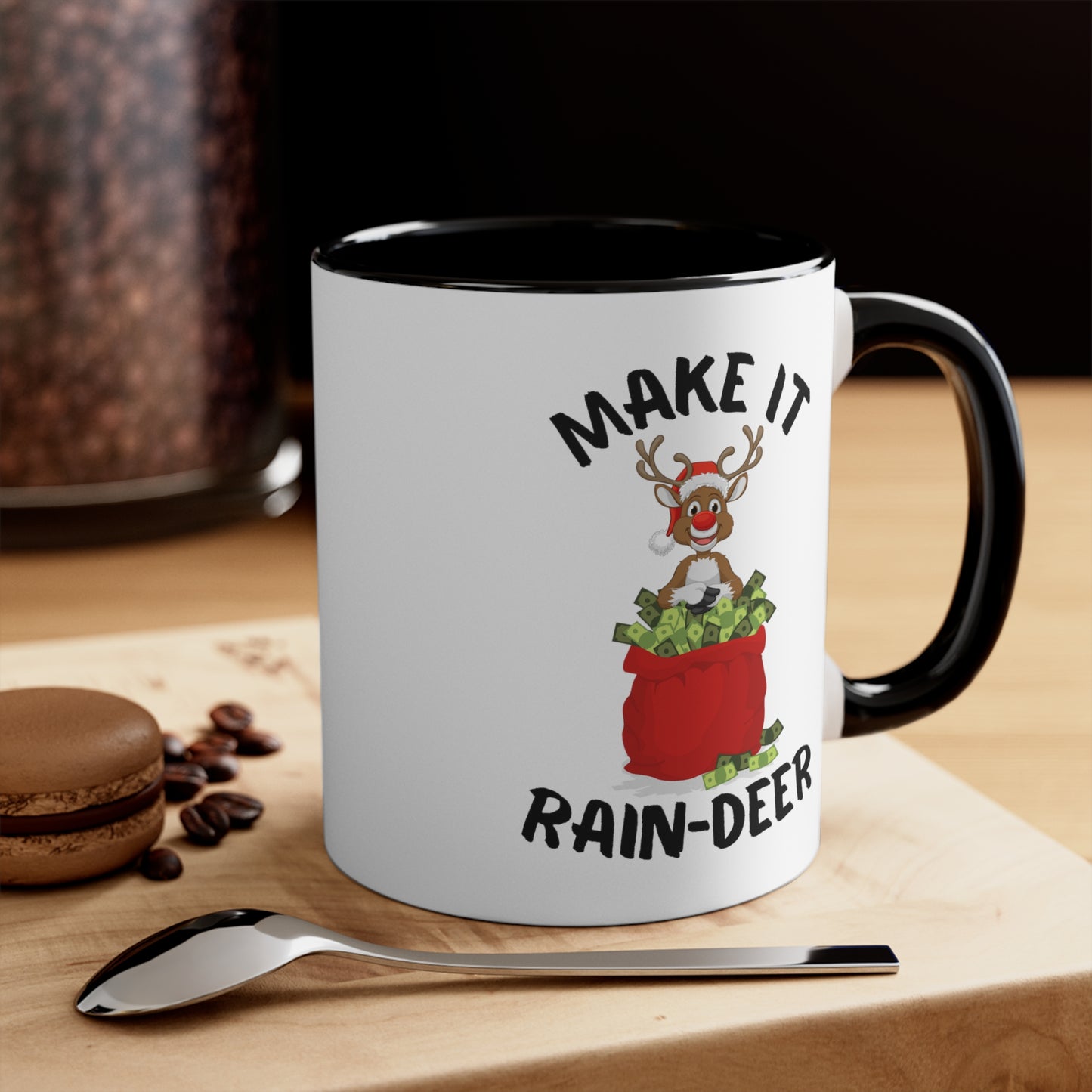Make it Rain-Deer Accent Coffee Mug, 11oz