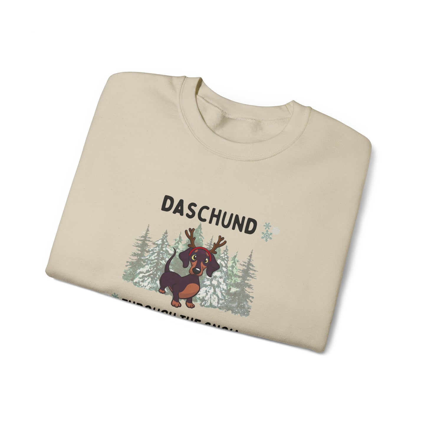 Daschund Through the Snow Unisex Heavy Blend™ Crewneck Sweatshirt