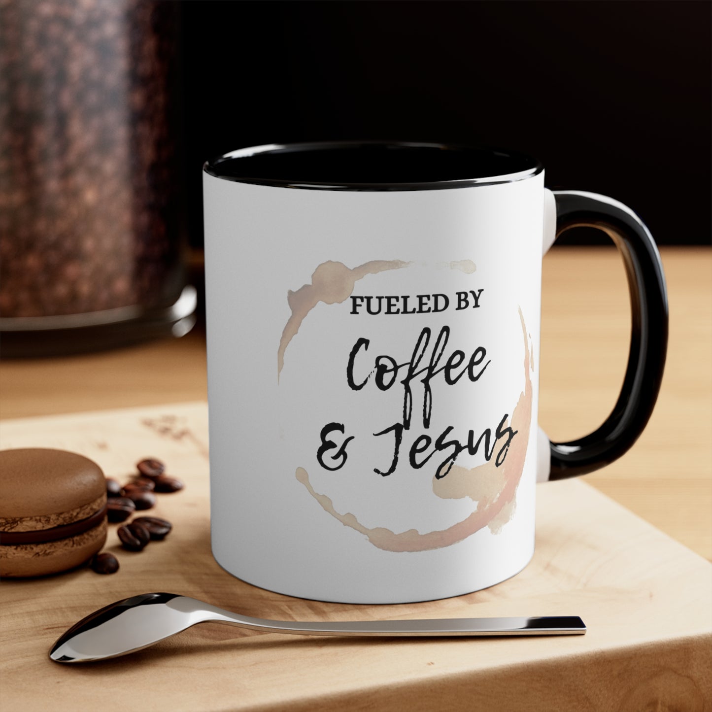 Fueled by Coffee & Jesus Motivational Coffee Mug, 11oz