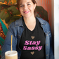 Stay Sassy Women's Curvy Vintage Sport T-Shirt